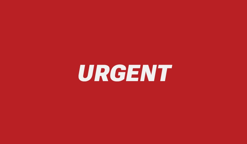 Graphic reads "Urgent"