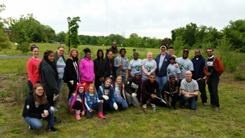 Reverend Evers Park, group working together