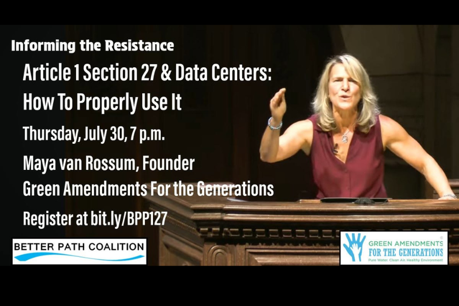 Informing the Resistance – Article 1 Section 27 and Data Centers